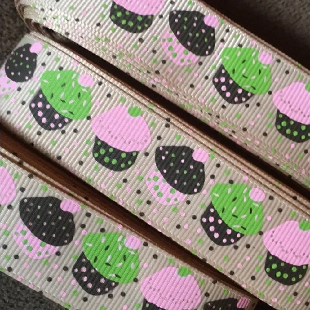 Grosgrain Ribbon 7/8” 5 yards 5/$20 Cupcakes tan